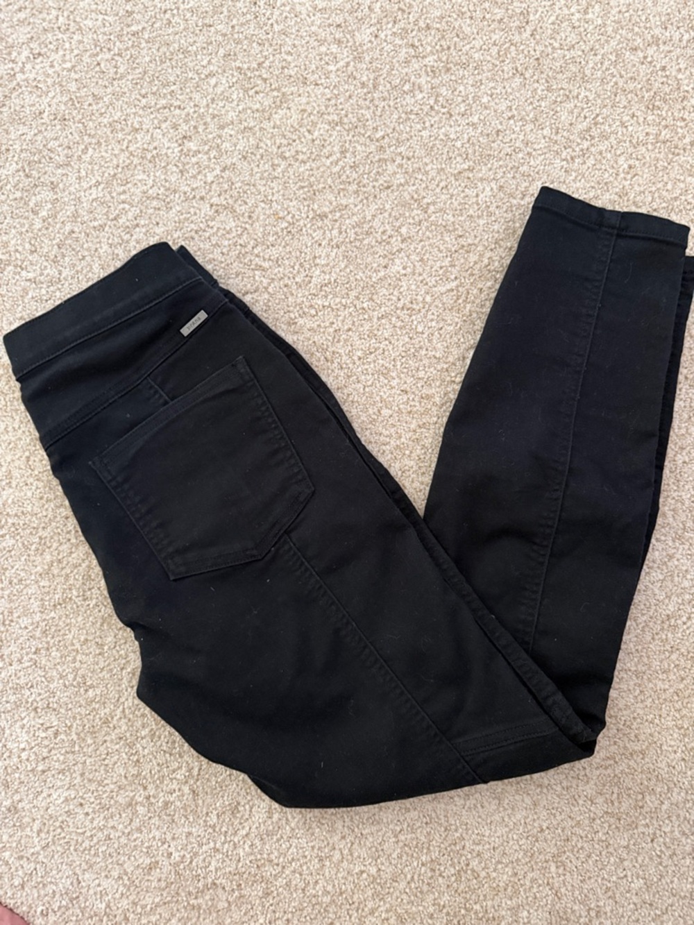 Prana black organic stretch cotton long pull on  pants.
